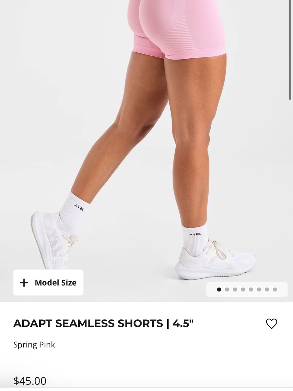 AYBL Adapt Seamless Shorts 4.5" — Spring Pink